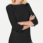 Karen Scott Top Feminino Manga 3/4 com Acabamento em Ilhós Preto Tamanho XS