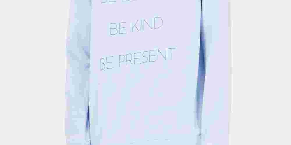 Suéter feminino Ideology com estampa de manga comprida, azul marinho, tamanho médio