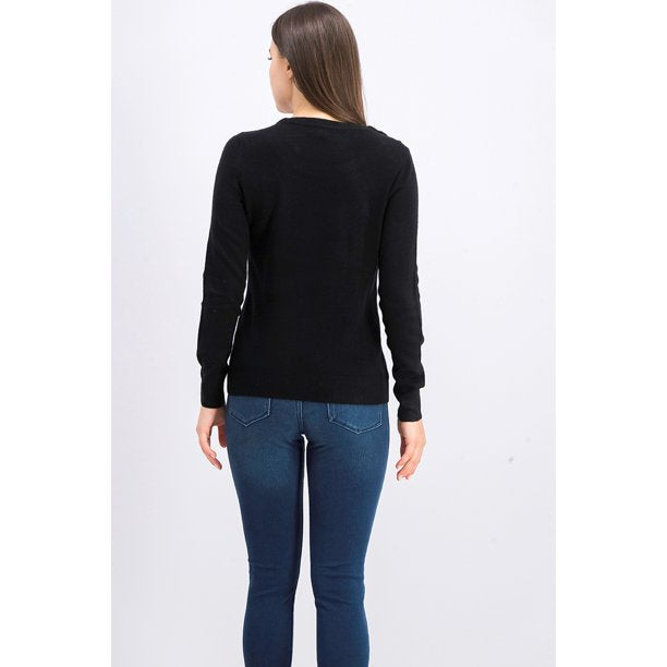 Karen Scott Suéter Feminino com Ombros Abertos Preto Tamanho P