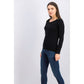 Karen Scott Suéter Feminino com Ombros Abertos Preto Tamanho P