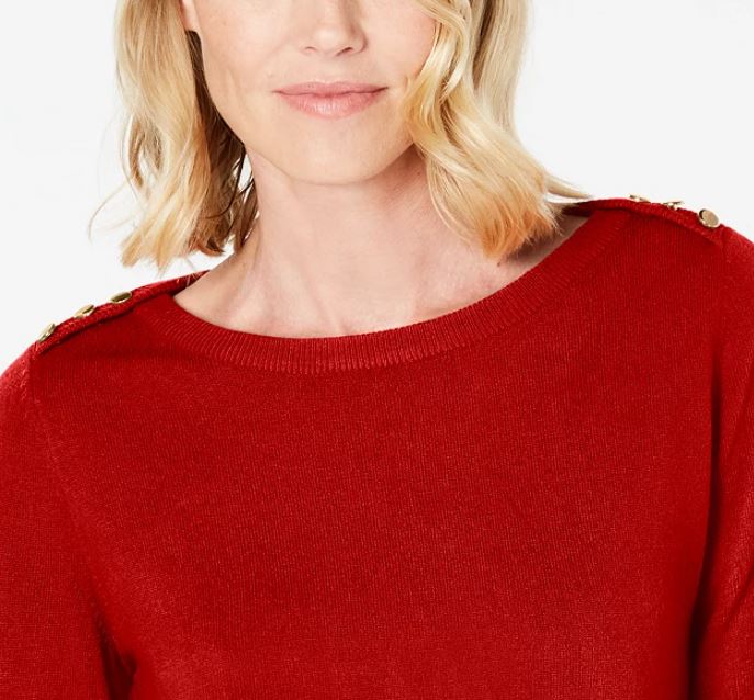 Karen Scott Suéter Feminino com Ombros Abertos Vermelho Tamanho X-S