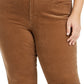 Calça jeans feminina Charter Club Lexington Tummy Control de veludo cotelê marrom, tamanho 22W