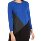 Suéter Alfani Feminino Assimétrico Colorblock Azul Tamanho X-G