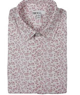 Camisa masculina de malha estampada Bar III com botões, tamanho natural, regular