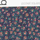 Lenço de bolso floral Johnson masculino Bar III, tamanho azul marinho, regular
