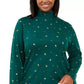 Karen Scott Blusa Plus Size Feminina com Estampa de Árvore e Gola Reta Verde Brilhante Tamanho 0X