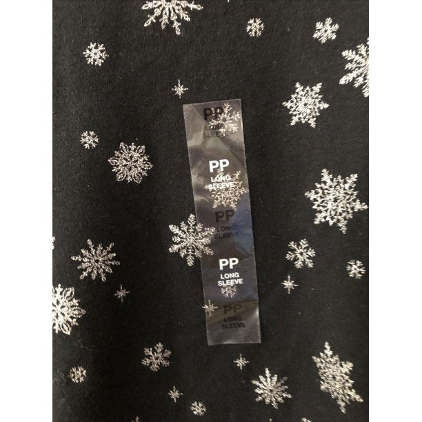 Karen Scott Blusa Feminina Snowy Glory Gola Falsa Preta Tamanho Médio