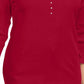 Karen Scott Top Feminino de Algodão com Ilhós e Ferragens, Vermelho, Tamanho Pequeno