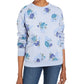 Moletom feminino Karen Scott com estampa floral azul tamanho X-G