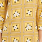 Blusa feminina com estampa de azulejos Charter Club, dourada, tamanho pequeno
