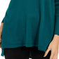 Suéter túnica feminino com decote em V estilo &amp; co, verde, tamanho extragrande