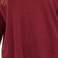 Suéter túnica feminino com decote em V, estilo &amp; co, vermelho, tamanho médio