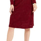 Vestido Alfani Feminino Tonal Twist Waist Vermelho Tamanho XX-Grande