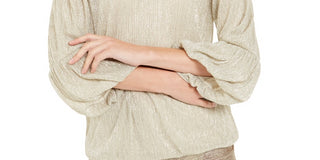 Top bolha metálico feminino Alfani amarelo tamanho pequeno extragrande