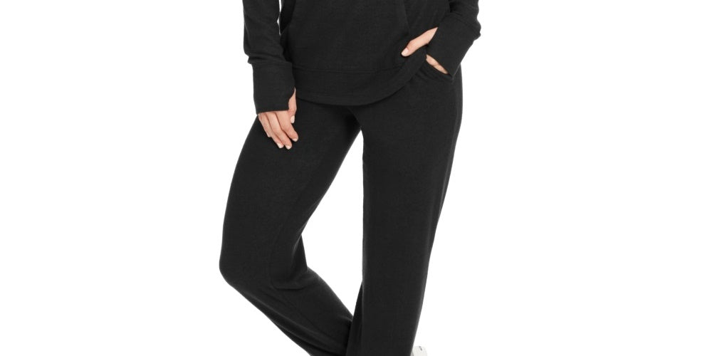 Ideologia Moletom feminino com capuz confortável, preto, tamanho pequeno