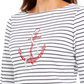 Karen Scott Top Feminino com Tachas e Âncora Vermelho Tamanho P