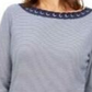 Karen Scott Top Feminino de Algodão com Ilhós Azul Marinho Tamanho XS