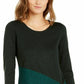 Blusa Alfani Feminina Assimétrica Colorblocked Shimmer Verde Tamanho Grande