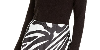 Suéter feminino Alfani com gola alta e bouclé, preto, tamanho extragrande