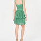 Vestido estampado com babados Bar III feminino, verde, tamanho 8