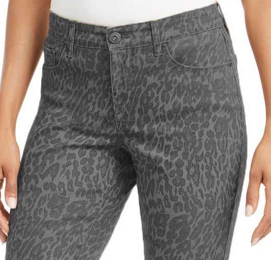 Calça jeans skinny estampada feminina Style &amp; Co Curvy-Fit cinza tamanho QUADRADO 18