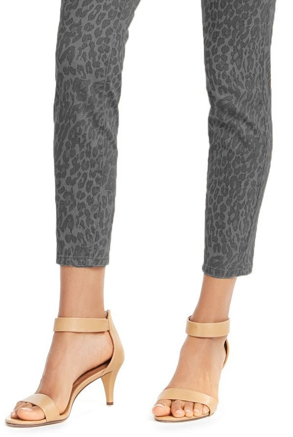 Calça jeans skinny estampada feminina Style &amp; Co Curvy-Fit cinza tamanho QUADRADO 18