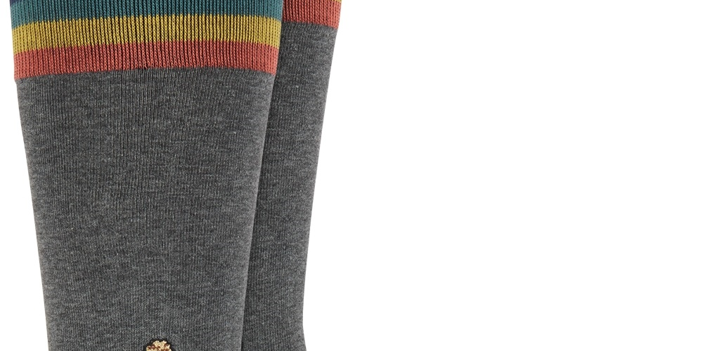 Meias masculinas Bar III cinza tamanho regular