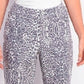 Calça jeans skinny feminina essencial com estampa de leopardo e ajuste curvilíneo, azul, tamanho 2, da INC International Concepts