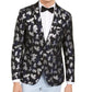 Blazer masculino slim fit metálico jacquard da INC International Concepts, tamanho pequeno, azul marinho