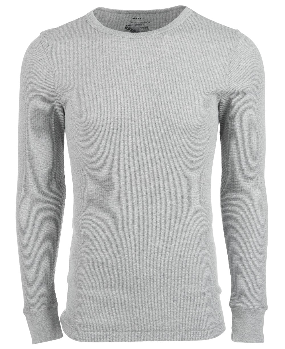 Camisa térmica masculina Alfani manga comprida cinza tamanho 10-13