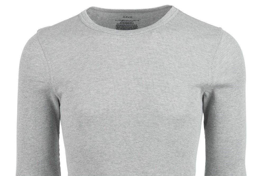 Camisa térmica masculina Alfani manga comprida cinza tamanho 10-13