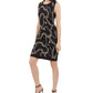 Vestido suéter feminino com estampa de corrente da INC International Concepts, preto, tamanho pequeno