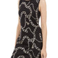 Vestido suéter feminino com estampa de corrente da INC International Concepts, preto, tamanho pequeno