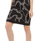 Vestido suéter feminino com estampa de corrente da INC International Concepts, preto, tamanho pequeno