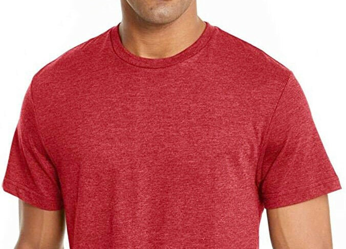 Camiseta masculina Alfani com gola redonda vermelha, tamanho XX-G