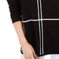 Suéter Alfani Feminino com Estampa de Grade, Preto, Tamanho Médio