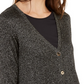 Cardigan Alfani Feminino Metálico Preto Tamanho Pequeno-Médio