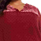 Blusa Plus Velveteen sem Olhos Style &amp; Co Feminina Vermelha Tamanho 0X