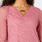 Blusa feminina estampa animal burnout da coleção JM, rosa, tamanho pequeno grande