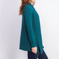 Cardigan feminino Charter Club com gola xale e frente aberta, verde escuro, tamanho médio