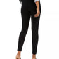 Leggings femininas com floco de neve e detalhes em preto, tamanho pequeno