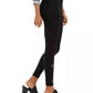 Leggings femininas com floco de neve e detalhes em preto, tamanho pequeno