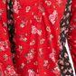 Blusa feminina com estampa floral e botões estilo Style &amp; Co Timely Rose Red, tamanho pequeno médio