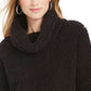 Suéter feminino estilo &amp; co sherpa gola alta preto tamanho pequeno