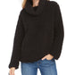Suéter feminino estilo &amp; co sherpa com gola alta, preto, tamanho extragrande