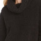 Suéter feminino estilo &amp; co sherpa com gola alta, preto, tamanho extragrande