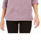 Suéter feminino estilo &amp; co sherpa gola alta roxo tamanho extra grande