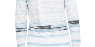 Camiseta listrada masculina Alfani, branca, tamanho XXXL-G