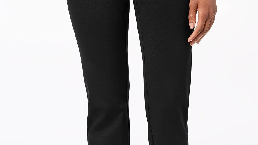Calça feminina Charter Club Pull On Ponte Knit, cor carvão, tamanho 16, pequena