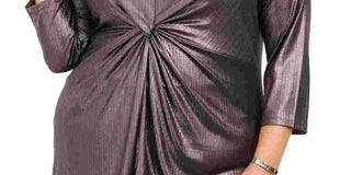 Top Alfani Feminino com Frente Metálica e Torção Preta Tamanho 0X